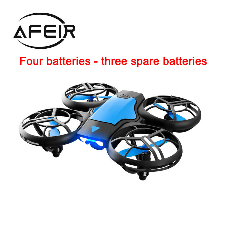 V8 Gesture sensing drone hd aerial drone blue, four batteries - three spare batteries