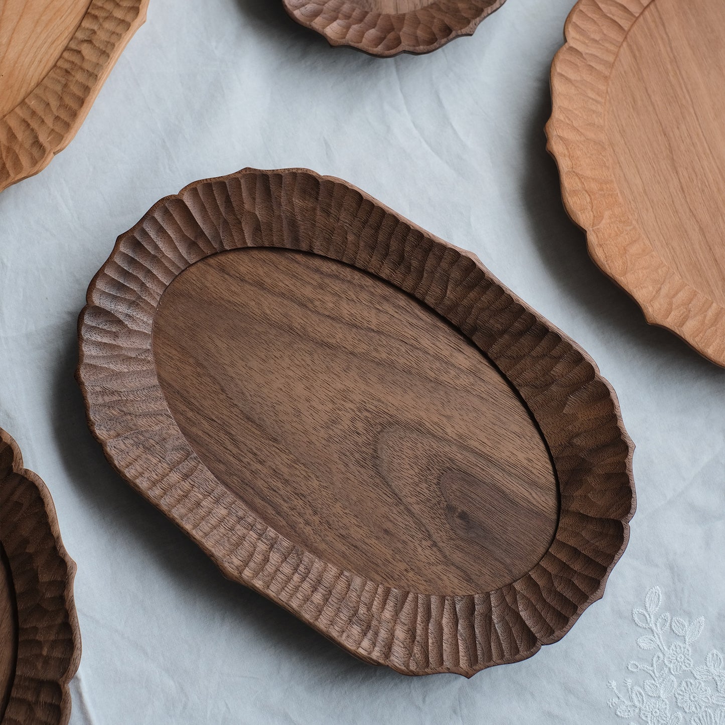 Black walnut wooden tray