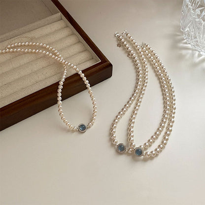 (Products in the video)Aquamarine and Pearl Necklace