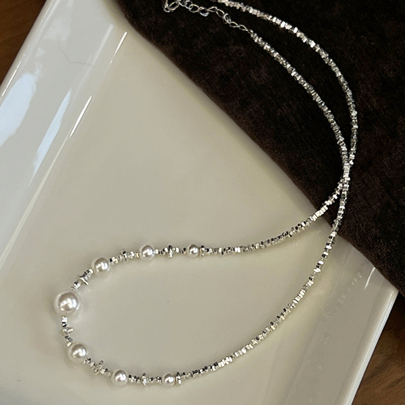 (Products in the video)Spaced Silver Beads Necklace