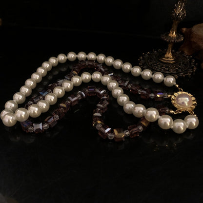 Rachel glass and pearl necklace