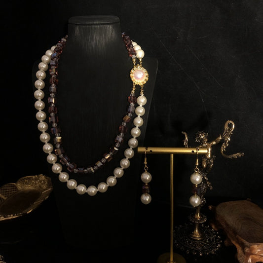 Rachel glass and pearl necklace