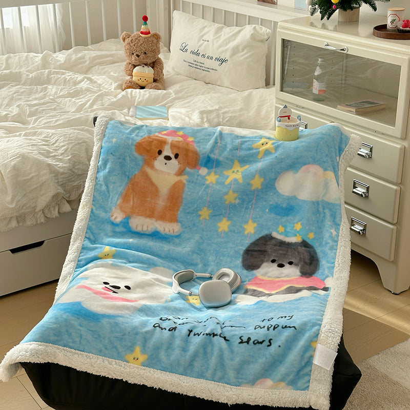 Autumn/winter lamb fleece blanket