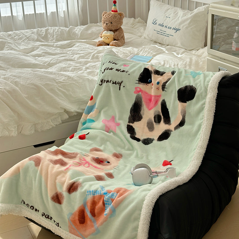 Autumn/winter lamb fleece blanket