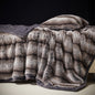 Super soft gold fox fur blanket