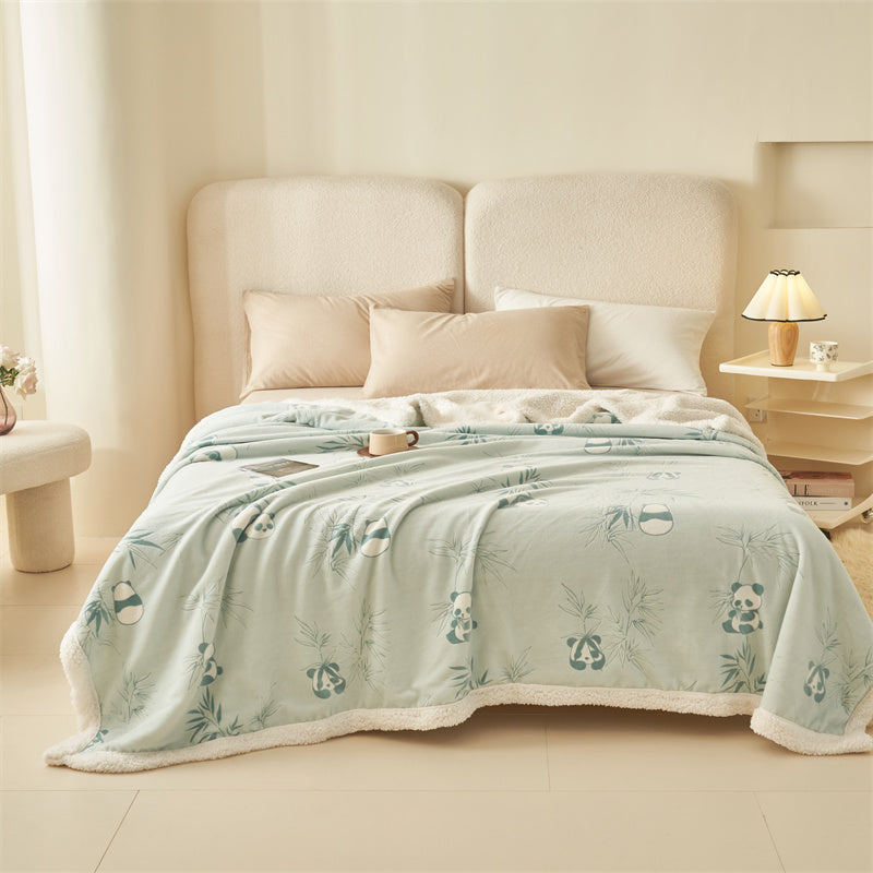 Skin friendly comfort carved double blanket