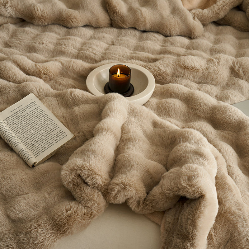 Plush blanket coffee