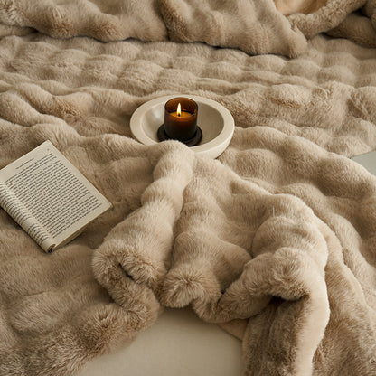 Plush blanket coffee