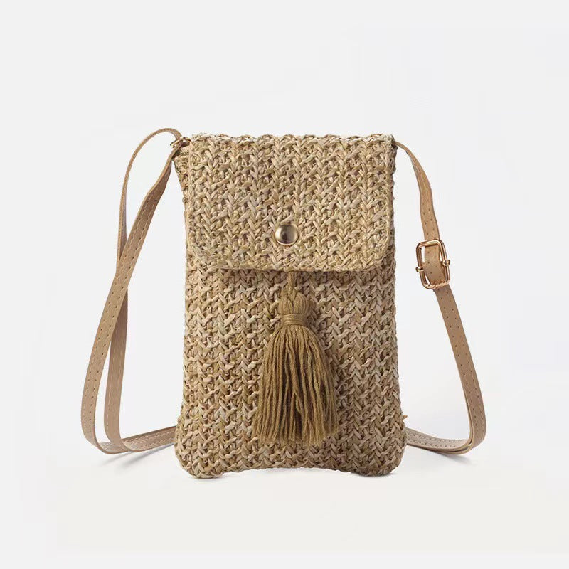  crossbody bag grass basketry