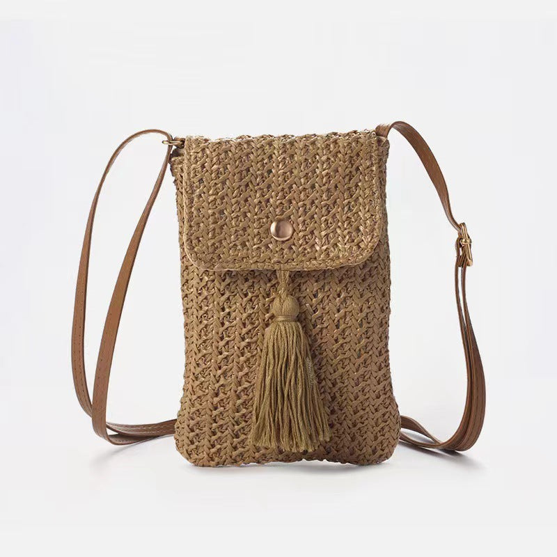  crossbody bag grass basketry