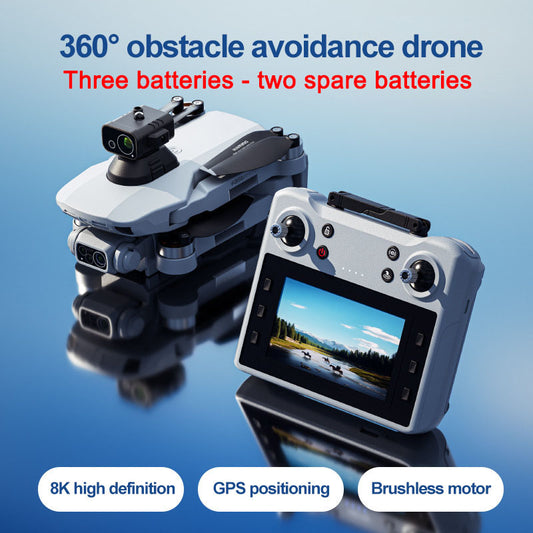  FPV drone have remote control with a screen and GPS positioning system